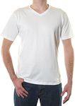 Organic Signatures V-Neck 100% Certified Organic Cotton, Soft T-Shirts for Men (2X-Large, White)