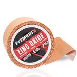 Zinc Oxide Tape - 3.8cm x 10m (Tan) - High Strength Sports Tape - Plantar Fascia, Wrist & Knee Tape - Blister Prevention Tape - Athletic Tape & Ankle Tape for Netball, Football, Rugby | 1 Roll