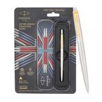 Parker Jotter Stainless Steel Gold Trim Ball Pen| Ink Color - Blue | Corporate Gift | Ideal For Professional Use