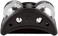 Meinl Percussion CFJS2S-BK Foot Tambourine with Steel Jingles and MDF (Medium Density Fibreboard) Frame, Black