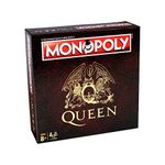 Winning Moves Queen Monopoly Board Game, Advance to Wembley, Hyde Park, The Forum Los Angeles, Take your chances with A Kind of Magic and In the Lap of the Gods cards, gift for players aged 8 plus