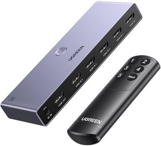 UGREEN 8K@60Hz HDMI Switch 5 In 1 Out, 4K@120Hz HDMI 2.1 Switcher with Power Adapter Support HDR10+ 3D HDCP 2.3 CEC HDMI Splitter Compatible with PS5/4, Xbox, Apple TV Fire Stick Laptop
