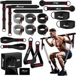 Pilates Bar Kit with Resistance Bands, Heavy Duty Resistance Band for Working Out, 330lbs Pilates Equipment with Handles, Weights Bar for Squat, Professional Strength Training Equipment for Man&Women