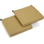 Blazing Needles Outdoor Chair Cushion, 20" x 19", Wheat 2 Count