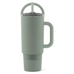 Ello Port 40oz Tumbler with Carry Loop & Integrated Handle, Vacuum Insulated Stainless Steel Reusable Water Bottle, Travel Mug with Leak Proof Lid & Straw, Perfect for Iced Coffee & Tea, Matcha