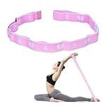 Ruibow Yoga Strap Elastic Yoga Straps for Stretching with 8 Loops Stretching Bands Easy to Carry Stretch Band Improve Flexibility Stretching Strap for Physical Therapy,Pilates,Yoga,Dance