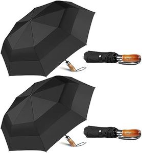 Lejorain 2 Pack Golf Umbrella - Large Compact Automatic Golf Umbrella 54inch Oversized Windproof Collapsible Umbrellas 210T Teflon Vented Double Canopy