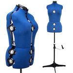 Beyond Your Thoughts Female Adjustable Mannequin Dummy Dress Form with 13 Dials for Sewing Dressmaking Tailors Mannequin Display Costume Blue for 14-20