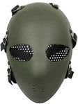 KEYUTE Airsoft Paintball Mask Tactical BB Gun Classic Style Head Protective Mask Field Hunting Military War Game Shooting Accessories (Green)