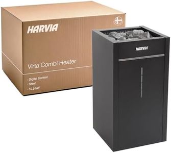Harvia Virta Combi Sauna Heater, 220v Electric Sauna Heater Stove & Combined Steamer, WiFi Compatible with High Stone Capacity, Abundant Steam & Efficient Air Circulation, Includes Stones (10.5kW)