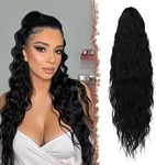 FESHFEN Long Ponytail Extensions, D