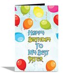 Alwaysgift Happy Birthday Sister Greeting Card, Happy Birthday Greeting Card For Sister, Birthday Greeting Card, Sister Birthday Gift Card (Design-11)