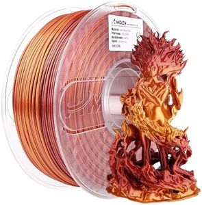 AMOLEN PLA 3D Printer Filament, PLA Filament 1.75mm Silk Shiny Filament Red Gold Filament, 3D Printing Filament 1KG/2.2lb