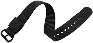 MARATHON Ballistic Nylon Watch Band, Military Grade with Stainless Steel, Non-Magnetic Buckle (W: 22mm L: 11", Black)