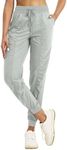 Willit Women's Workout Jogger Studio Track Athletic Pants Hiking Casual Pants with Pockets Lightweight Light Gray XS