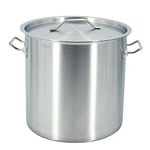 MOOTACO Stainless Steel Stock Pot with Tri-Ply Composite Bottom,Induction Stockpot, Soup Pot for Catering (40cm-50L)