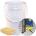 20 Litre Wash Bucket & Bucket Barrier - Car Wash Bucket System - Swirl Free Wash Method - Wash Mitt