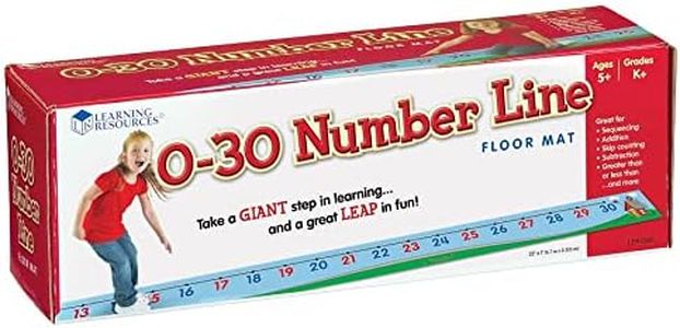 Learning Resources 0-30 Number Line Floor Mat, Classroom or Homeschool Supplies, Blue, Ages 5+