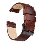 Ritche 20mm Classic Genuine Leather Watch Band Quick Release Vintage Watch Bands for Men Women Compatible with Timex Weekender 40 mm/Citizen BN0150-28E - Coffee Leather Watch Strap