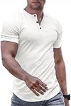 JMIERR Mens Muscle Slim Fit Button 