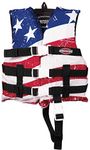 Sportstuff Child Type III Life Jacket | US Coast Guard Approved | Open Sides with 3 Body Belts & Buckles | Quick Dry Fabric, Secure Fit, Comfortable | Stars & Stripes