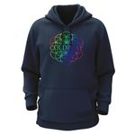 THE PRINT PLATTER Coldplay Navy Blue Cotton Hoodie Bio Wash | Rock Band 330gsm Sweatshirt with Hood for Winter | H-R139 (X-Larg)