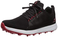 Skechers Boys' Max Mojo Spikeless Golf Shoe, Black/Red, 5 M US Big Kid