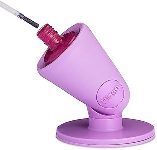 tweexy Hinge Untippable Nail Polish Bottle Holder | Anti-Spill Nail Polish Holder Stand, Tilted, Smartgrip Airlock Suction | Fingernail Painting, Nail Art Tools | Nail Polish Accessories (Lilac)