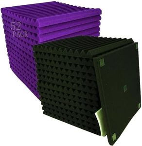 48 Pack purple BLACK 1" x 12" x 12" Acoustic Wedge Studio Foam Sound Absorption Wall Panels