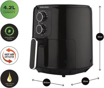 Hamilton Beach SimpliFry Air Fryer 4.2L – Black