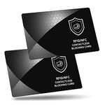 UoQo 2 Pack RFID/NFC Anti-Theft Blocking Card, Credit Card Protector Wallet Protector for Credit/Debit Cards ID Cards Passport etc, Contactless Card Mens Wallets Premium Anti-Fraud RFID Card