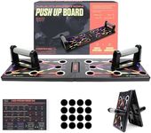 Phoenix Fitness Foldable Push Up Board - 12-in-1 Press Up Board with Handles & Workout Plan - Exercise Stand for Upper Body Workout for Men and Women - Strength Training Equipment for Home Gym