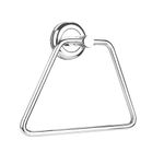 BonKaso Stainless Steel Napkin Ring/Towel Ring Holder/Napkin Holder/Towel Hanger for Washbasin/Bathroom & Kitchen Accessories, Chrome (FL-02T) - Pack of 1