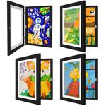 TolleSonne 4 Pack Kids Artwork Frames Changeable, 8.5x11in Kids Art Frames Front Opening, Children Art Projects Kids Art Frames Picture Frames for Kids Drawing, Crafts and Photos, Holds 130 Pcs