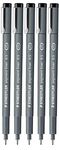 Staedtler 0.5 mm Pigment Liner Fineliner Sketching Drawing Drafting Pens Pack of 5