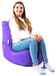 Bean Bag Chair Seat Indoor Or Outdoor Garden Beanbag Kids Gaming Recliner Cushion With Filling Included (Violet)