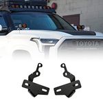 Dual Ditch Light Brackets for The 2022-2023 Toyota Tundra | Mount (2) up to 4” LED Pod Lights on Each Side | Sleek & Low-Profile Fitment | Hood Hinge Mounted | Made in The USA | Rago Fabrication