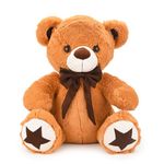 Webby Plush Cute and Adorable Teddy Bear with Star Paw | Birthday Gift for Girls, Wife, Girlfriend, Boyfriend, Husband | Diwali | Valentine Gift | Soft Toys for Kids and Adults (Brown)