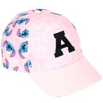 Disney Stitch Personalised Baseball Cap for Girls Embroidered Letter Adjustable Kids Snapback Hat 100% UV Protection Summer Holiday Cap Pink