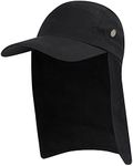 YaSao Men UPF 50+ Sun Protection Cap Wide Brim Fishing Sun Cap Hat with Neck Flap