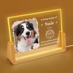 XIAYUEHUA Personalized Pet Memorial Gifts - in Memory of Dog Night Lights, Custom Dog Memorial Gifts for Loss of Dog, Memorial Plaques for Dogs