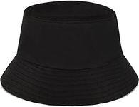 XYIYI Black Fashion Embroidery Bucket Hat Cotton Beach Fisherman Hats for Women Girls