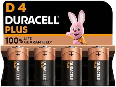 Duracell | Plus Power Alkaline Batteries | D 4pk (LR20/MN1300)
