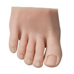 Silicone Foot Model Medium Skin Realistic Natural Nail Art Training Finger Foot Display Manicure Practice Feet (Right)