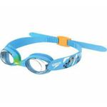 Speedo Infant Illusion Swimming Goggles | Secure Fit | Anti-Fog | Anti-Leak, Azure/Fluo Green/Fluo Orange, One Size