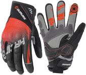 Oumurs Motorcycle Gloves for Women, Cycling Gloves for Outdoor Sports On-Road/Off-Road/Mountain Motorcycle Motorcross Motorbike Dirt Bike Bicycle Racing ATV UTV, Red, M