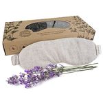 Lavender Weighted Eye Pillow for Sleeping & Meditation, Yoga Eye Mask Filled w/Lavender, Aromatherapy Eye Pillow-Hot or Cold – Headache Relief Sleep Mask Relaxing Gift for Women, Mom & Dad. (Sable)