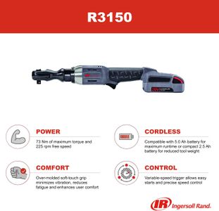 Ingersoll Rand 1/2" 20V Cordless Ratchet Wrench – Lightweight, Tool Only