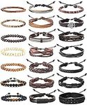 Jstyle Braided Leather Bracelets fo