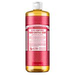 Dr. Bronner’s - Pure-Castile Liquid Soap (Rose, 946 mL) - Made with Organic Oils, 18-in-1 Uses: Face, Body, Hair, Laundry, Pets & Dishes, Concentrated, Vegan, Non-GMO